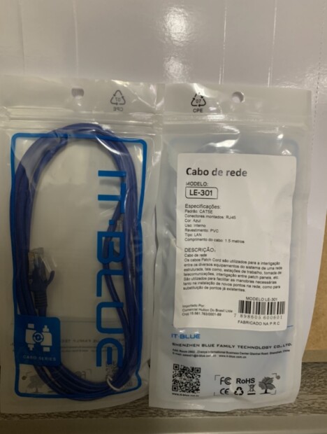 Cabos De Rede Patch Cord Rj45 Cat5e 1.5m Le-301 - GRUPO VIEIRA