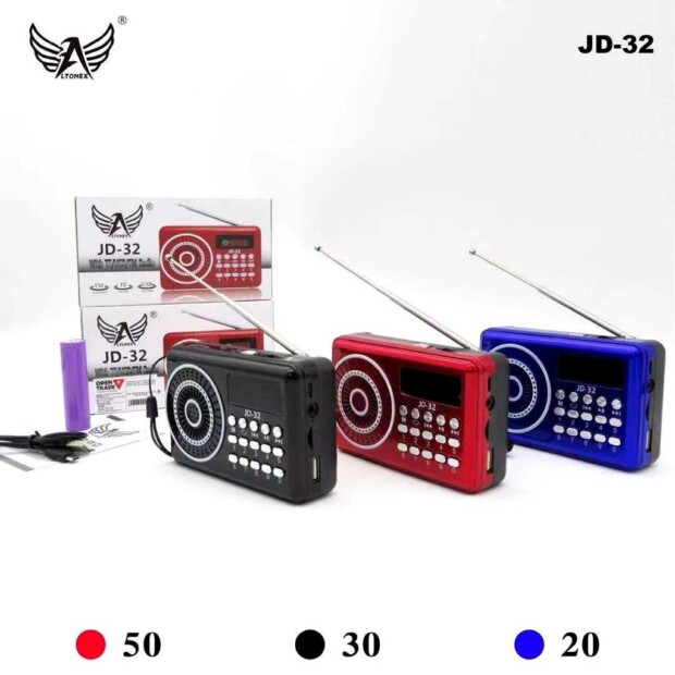 Mini Rádio Bluetooth Fm/usb/cartão De Memória J-32 Altomex - GRUPO VIEIRA