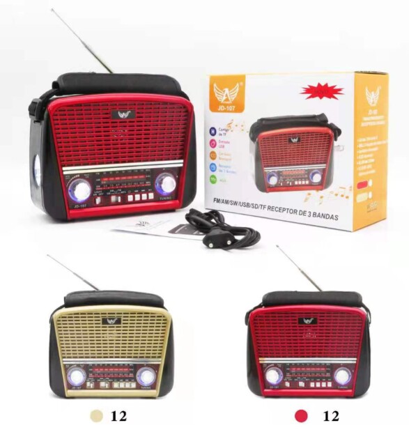 Radio Portátil Retro Tipo Antigo Fm Am Usb J-107 - GRUPO VIEIRA