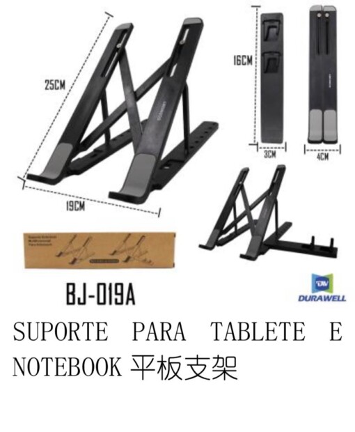 Base Suporte Ergonômico P/ Notebook,netbook, Tablet Dobravel BJ-019A - GRUPO VIEIRA