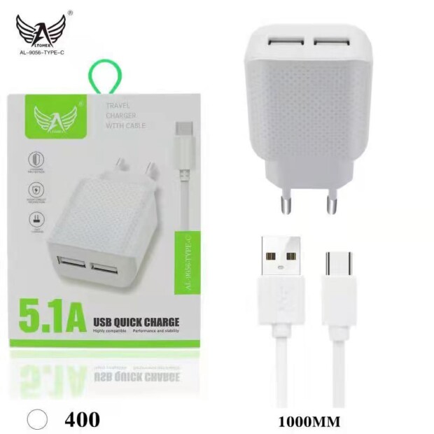 Carregador Usb Quick Charge 5.1A AL-9056-Type-c - GRUPO VIEIRA