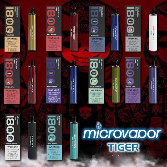 Vape Descartável Microvapor Tiger Blueberry de 1800 Puff – 5.5mL - GRUPO VIEIRA