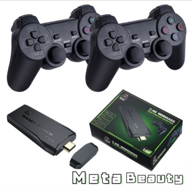 10000 Classic Retro Wireless Video Game Family Console Stick For TV Games 64G - GRUPO VIEIRA