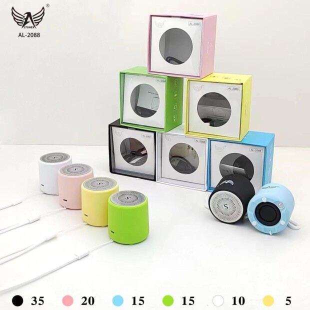 Mini caixa de som speaker bluetooth V5.0 cor de macaron AL-2088 - GRUPO VIEIRA